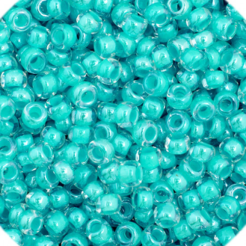 Seed bead no.11 Czech turquoise colorlined